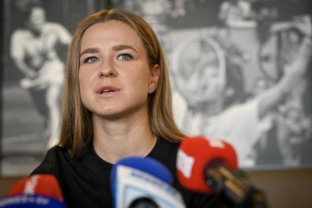 Karolina Muchova, Czech tennis player and 2023 French Open finalist, speaks during a press conference, PK, Pressekonferenz on June 14, 2023, in Prague, Czech Republic. (CTKxPhoto VitxSimanek) CTKPhotoP2023061403859  CTKPhotoP2023061403859