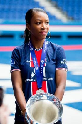 PSG Women s Team Will Celebrate Their First Title Of French D1 Grace Geyoro - The PSG women s team will celebrate their first title of French D1 championship at the Parc Des Princes Stadium on June 05, 2021 in Paris, France. Photo by Nasser Berzane ABACAPRESS.COM Paris France  Copyright: xBerzanexNasser ABACAx 767933_067 BerzanexNasser ABACAx 767933_067