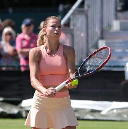 15th June 2023; Nottingham Tennis Centre, Nottingham, England: Rothesay Nottingham Open, Day 4; Camila Giorgi (ITA) during the match with Elizabeth Mandlik (USA)  ActionPlus12519675 PaulxBonser