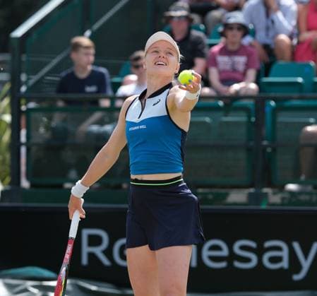 15th June 2023; Nottingham Tennis Centre, Nottingham, England: Rothesay Nottingham Open, Day 4; Harriet Dart (GBR) during the match with Anhelina Kalinina (UKR) in her two set win  ActionPlus12519735 PaulxBonser