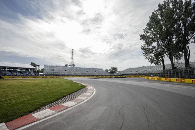 CCircuit Gilles Villeneuve ambiance first turn during the Formula 1 Pirelli Grand Prix du Canada, 8th round of the 2023 Formula One World Championship, WM, Weltmeisterschaft from June 16 to 18, 2023 on the Circuit Gilles Villeneuve, in MontrÃ al, Canada - F1 - CANADIAN GRAND PRIX 2023 DPPI Panoramic  00123020__R5_9824