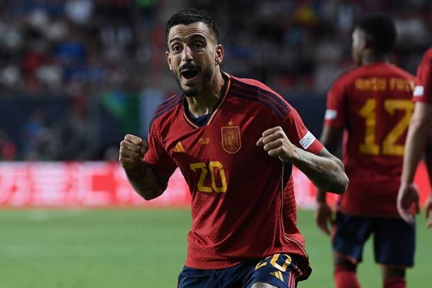 Db Enschede (Olanda) 15 06 2023 - Nations League Spagna-Italia foto Image nella foto: esultanza gol Joselu 