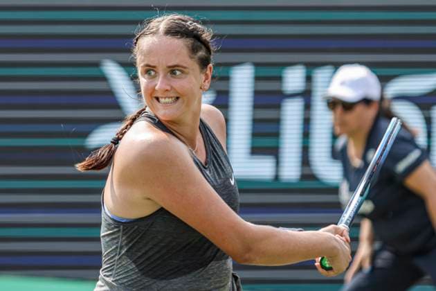 Sport Bilder des Tages Libema Open 2023 - Day 4 Libema Open 2023 Game in Hertogenbosch. Match between Viktoria Hruncakova of Slovakia against Bianca Andreescu of Canada on Day 4 of the LibÃ ma Open - Rosmalen Grass Court Championships, WTA, Tennis Damen 250 Women s Tennis Association Tour, a professional tennis tournament. Den Bosch, the Netherlands on June 15, 2023 Den Bosch Netherlands  Copyright: xNicolasxEconomoux originalFilename:economou-viktoria230615_npjWT.jpg