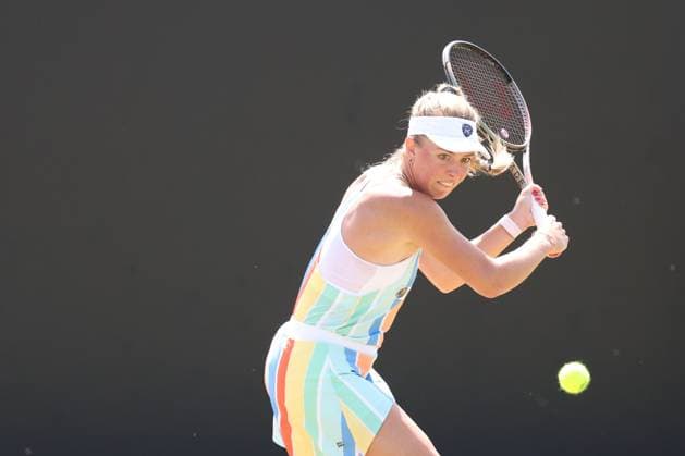 Mandatory Credit: Photo by Ryan Browne Shutterstock (13961298ak) Magdalena Frech of Poland during her quarter-final match against Jodie Burrage of Great Britain. Rothesay Open, Day Five, Tennis, Nottingham Tennis Centre, Nottingham, UK - 16 Jun 2023 Rothesay Open, Day Five, Tennis, Nottingham Tennis Centre, Nottingham, UK - 16 Jun 2023 Copyright: xRyanxBrowne Shutterstockx 13961298ak