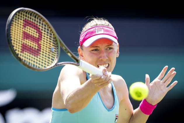 Tennis, WTA-Turnier in s Hertogenbosch ROSMALEN - Ekaterina Alexandrova (RUS) in action against Emina Bektas (USA) on the fifth day of the Libema Open tennis tournament in Rosmalen. AP SANDER KING xVIxANPxSportx xxANPxIVx 471745126 originalFilename: 471745126.jpg