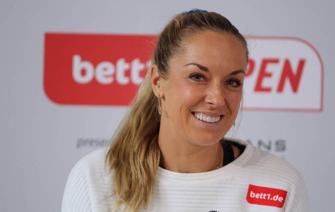Sabine Lisicki PK and training in the Steffi Graf Stradion, Centre Court at the tennis facility of LTTC Rot Weiss e V Tennis bett1 open WTA 500 tournament on grass women season 2022 2023 16 06 2023