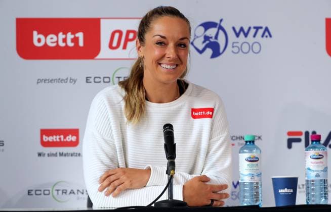 Sabine Lisicki PK and training in the Steffi Graf Stradion, Centre Court at the tennis facility of LTTC Rot Weiss e V Tennis bett1 open WTA 500 tournament on grass women season 2022 2023 16 06 2023