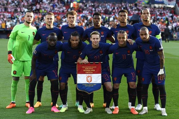 Db Rotterdam (Olanda) 14 06 2023 - Nations League Olanda-Croazia foto Daniele Buffa Image nella foto: formazione Olanda 
