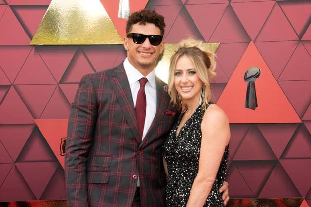 JUN 15, 2023: Patrick and Brittany Mahomes pose on the red carpet at the ChiefÃ¢â‚¬â ¢s Super Bowl Ring ceremony at Union Station in Kansas City, Missouri. CSM. Kansas City United States - ZUMAc04_ 20230615_zaf_c04_165 Copyright: xJonxRobichaudx