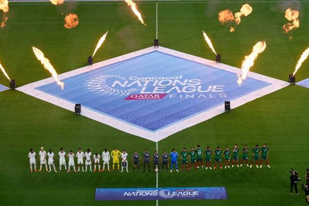 RECORD DATE NOT STATED CONCACAF NATIONS LEAGUE 2022-2023 United States vs Mexico SF General View during the game United States (USA) vs Mexico (Mexican national team, Nationalteam , corresponding to Semifinals of Final Four of the CONCACAF Nations League 2022-2023, at Allegiant Stadium, on June 15, 2023. <br><br> Vista General durante el partido Estados Unidos (EUA) vs Mexico (Seleccion Mexicana), correspondiente a Semifinales del Final Four de la Liga de Naciones CONCACAF 2022-2023, en el Allegiant Stadium, el 15 de junio de 2023. LAS VEGAS NEVADA ESTADOS UNIDOS  Copyright: xCristianxdexMarchenax 20230615212333_CNL_23_SF_USA_MEX_GENERAL119