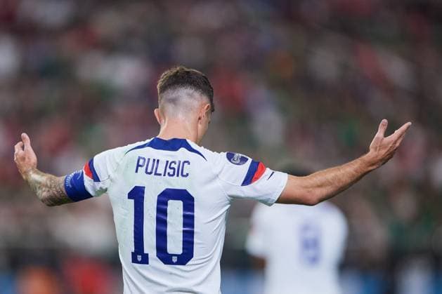 RECORD DATE NOT STATED CONCACAF NATIONS LEAGUE 2022-2023 United States vs Mexico SF Christian Pulisic of USA during the game United States (USA) vs Mexico (Mexican national team, Nationalteam , corresponding to Semifinals of Final Four of the CONCACAF Nations League 2022-2023, at Allegiant Stadium, on June 15, 2023. <br><br> Christian Pulisic de USA durante el partido Estados Unidos (EUA) vs Mexico (Seleccion Mexicana), correspondiente a Semifinales del Final Four de la Liga de Naciones CONCACAF 2022-2023, en el Allegiant Stadium, el 15 de junio de 2023. LAS VEGAS NEVADA ESTADOS UNIDOS  Copyright: xCristianxdexMarchenax 20230615213018_CNL_23_SF_USA_MEX_PULISIC134