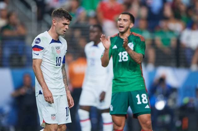 RECORD DATE NOT STATED CONCACAF NATIONS LEAGUE 2022-2023 United States vs Mexico SF Christian Pulisic of USA during the game United States (USA) vs Mexico (Mexican national team, Nationalteam , corresponding to Semifinals of Final Four of the CONCACAF Nations League 2022-2023, at Allegiant Stadium, on June 15, 2023. <br><br> Christian Pulisic de USA durante el partido Estados Unidos (EUA) vs Mexico (Seleccion Mexicana), correspondiente a Semifinales del Final Four de la Liga de Naciones CONCACAF 2022-2023, en el Allegiant Stadium, el 15 de junio de 2023. LAS VEGAS NEVADA ESTADOS UNIDOS  Copyright: xCristianxdexMarchenax 20230615214927_CNL_23_SF_USA_MEX_PULISIC181