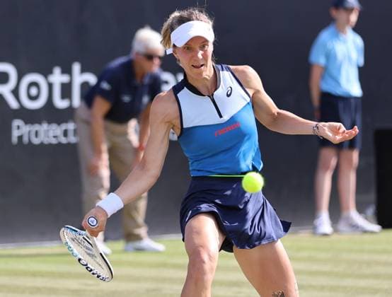 TENNIS - WTA, Tennis Damen Rothesay Open 2023 NOTTINGHAM,ENGLAND,16.JUN.23 - TENNIS - WTA Tour, Rothesay Open. Image shows Viktorija Golubic (SUI).  GEPAxpictures xAlanxGrieves