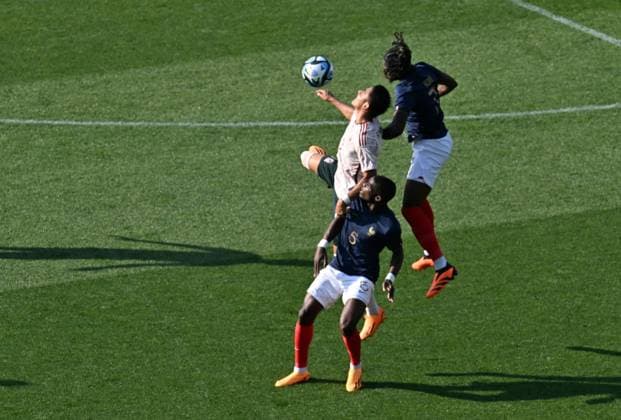 Kaudio KonÃ (france vs Zahid Munoz (mexique) FOOTBALL : France Espoirs vs Mexique - Match amical - 16 06 2023 FredericChambert Panoramic 