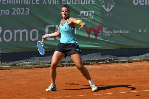 Aurora Zantedeschi (ITA) during the match of round of 16 of ITF W60 Women s Tennis Tournament BMW Cup on June 16, 2023 at Reale Circolo Canottieri Tevere Remo in Rome, Italy  Copyright: xRobertoxBettacchi IPAxSportx xipx xx 0 IPA_IPA38673114