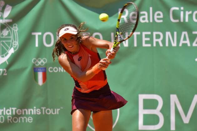 Lucia Bronzetti (ITA) during the match of round of 16 of ITF W60 Women s Tennis Tournament BMW Cup on June 16, 2023 at Reale Circolo Canottieri Tevere Remo in Rome, Italy  Copyright: xRobertoxBettacchi IPAxSportx xipx xx 0 IPA_IPA38673176
