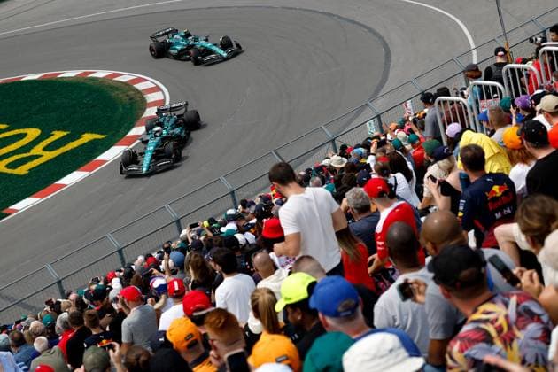 18 Lance Stroll CAN, Aston Martin Aramco Cognizant F1 Team , 14 Fernando Alonso ESP, Aston Martin Aramco Cognizant F1 Team , F1 Grand Prix of Canada at Circuit Gilles Villeneuve on June 16, 2023 in Montreal, Canada Photo by HOCH ZWEI Montreal Canada