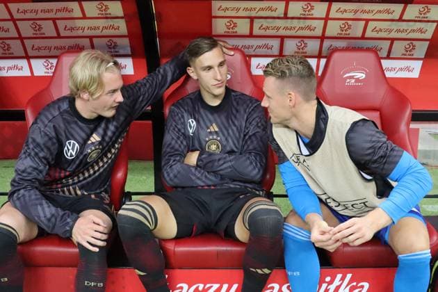 Julian Brandt Germany Germany , Nico Schlotterbeck Germany Germany , Goalkeeper Goalie Bernd Leno Germany Germany Warsaw 16 06 2023 Poland vs Germany, PGE Narodowy Stadium Warsaw