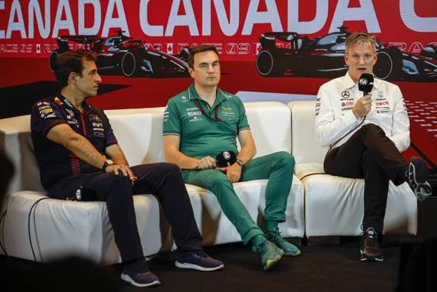 WACHE Pierre, Technical Director of Red Bull Racing, portrait FALLOWS Dan, Technical Director of Aston Martin F1 Team, portrait ALLISON James (gbr), Technical Director of Mercedes AMG F1 Team, portrait during the Formula 1 Pirelli Grand Prix du Canada, 8th round of the 2023 Formula One World Championship, WM, Weltmeisterschaft from June 16 to 18, 2023 on the Circuit Gilles Villeneuve, in MontrÃ al, Canada - F1 - CANADIAN GRAND PRIX 2023 DPPI Panoramic  00123020__R5_0080
