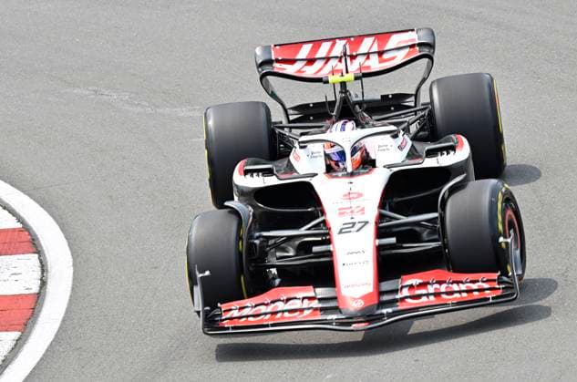 June 16, 2023, MONTREAL, PQ, Canada: Haas driver Nico Hulkenberg of Germany steers his car at the hairpin during the first practice session, at the Formula One Grand Prix, in Montreal, Friday, June 16, 2023. Nico Hulkenberg  - ZUMAc35_ 0260261531st Copyright: xJacquesxBoissinotx