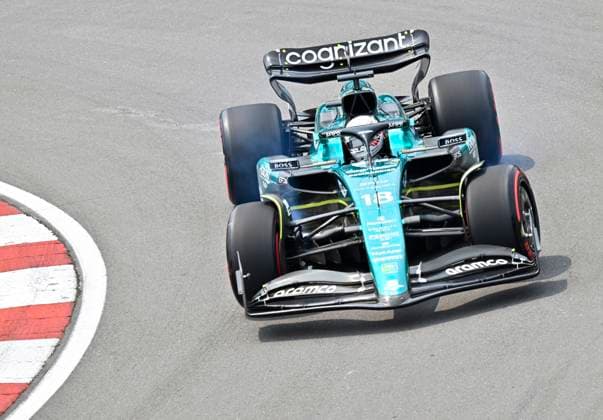 June 16, 2023, MONTREAL, PQ, Canada: Aston Martin driver Lance Stroll of Canada steers his car at the hairpin during the first practice session, at the Formula One Grand Prix, in Montreal, Friday, June 16, 2023. Lance Stroll  - ZUMAc35_ 0260263328st Copyright: xJacquesxBoissinotx