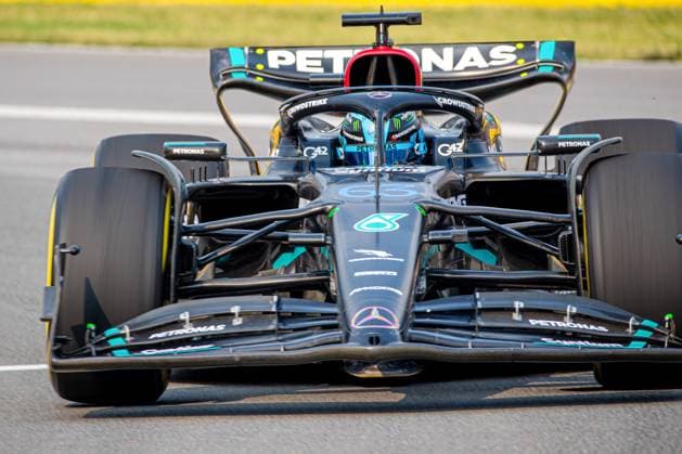 Formula 1 Championship - FORMULA 1 PIRELLI GRAND PRIX DU CANADA 2023 George Russell (GBR) Mercedes W14 E Performance& xA;during Free Practice 2 Session, Day 2 of FORMULA 1 PIRELLI GRAND PRIX DU CANADA 2023 - from 15th to 18th June 2023 in Montreal, Quebec, Canada Canada Copyright: xStefanoxFacchin AvensImagesx xLiveMediax LPS_977225