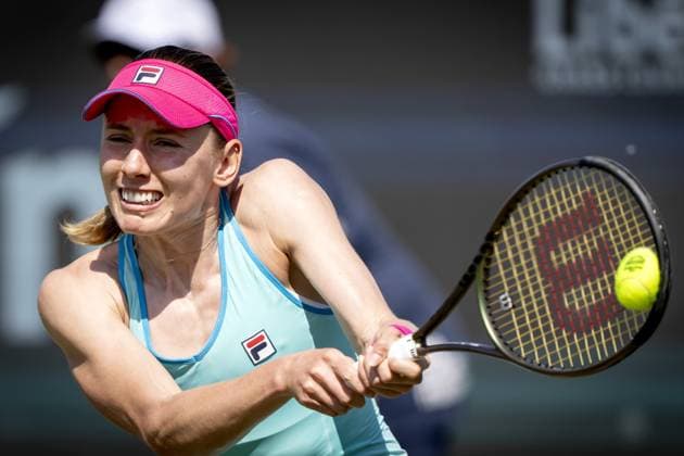 ROSMALEN - Ekaterina Alexandrova (RUS) in action against Aliaksandra Sasnovich (BLR) during the semifinals of the Libema Open tennis tournament in Rosmalen. AP SANDER KING xVIxANPxSportx xxANPxIVx 471817264 originalFilename: 471817264.jpg