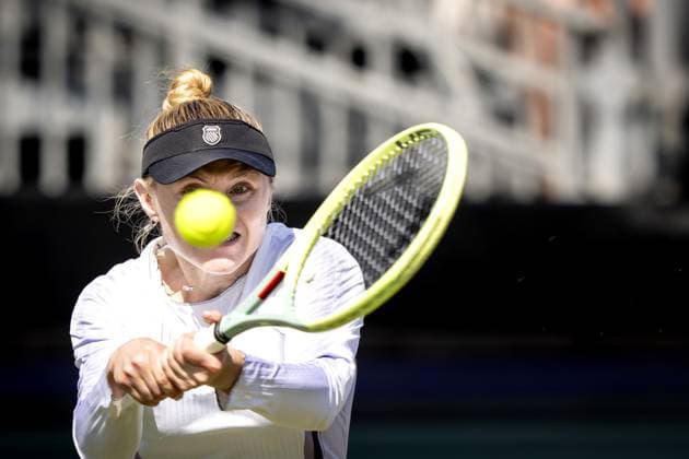 ROSMALEN - Aliaksandra Sasnovich (BLR) in action against Ekaterina Alexandrova (RUS) during the semifinals of the Libema Open tennis tournament in Rosmalen. AP SANDER KING xVIxANPxSportx xxANPxIVx 471817284 originalFilename: 471817284.jpg