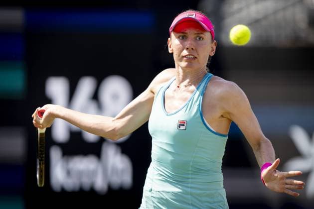 ROSMALEN - Ekaterina Alexandrova (RUS) in action against Aliaksandra Sasnovich (BLR) during the semifinals of the Libema Open tennis tournament in Rosmalen. AP SANDER KING xVIxANPxSportx xxANPxIVx 471817290 originalFilename: 471817290.jpg