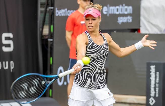 Berlin, 17 06 23, Tennis Grass Court Championships Berlin at Steffi Graf Stadium women, singles, qualifying round, Seidel Germany Siegemund Germany Laura Siegemund Germany returns the ball to bett1open 2023 Grass Court Championships Berlin