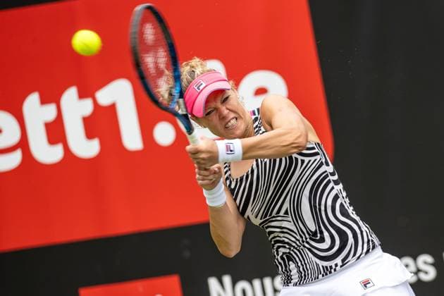 Berlin, 17 06 23, Tennis Grass Court Championships Berlin at Steffi Graf Stadium women, singles, qualifying round, Seidel Germany Siegemund Germany Laura Siegemund Germany returns the ball to bett1open 2023 Grass Court Championships Berlin