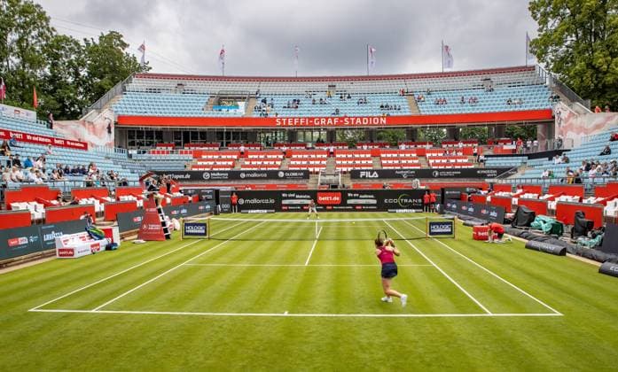 Berlin, 17 06 23, Tennis Grass Court Championships Berlin at Steffi Graf Stadium ladies, singles, qualifying round, Seidel Germany Siegemund Germany bett1open 2023 Grass Court Championships Berlin