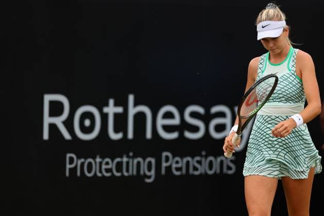 17th June 2023; Nottingham Tennis Centre, Nottingham, England: Rothesay Nottingham Open, Day 6; Katie Boulter during her womens singles semi-final match with Heather Watson  ActionPlus12520309 ShaunxBrooks