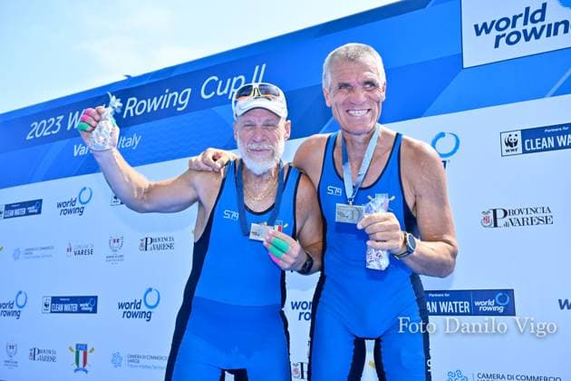 PR2 Men s Single Sculls Final: Gia Filippo Mirabile (ITA) silver medal and Daniele Stefanoni (ITA) bronze medal during 2023 World Rowing Cup II, Canoying in Varese, Italy, June 16 2023  Copyright: xDaniloxVigo IPAxSportx xipa-agenx xx 0 IPA_IPA38693070