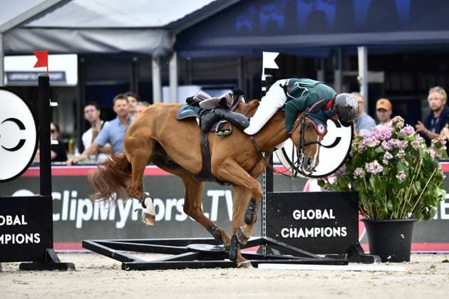 Bilder des Jahres 2023, Sport 06 Juni Sport Themen der Woche KW24 Sport Bilder des Tages STOCKHOLM 20230617 Shane Breen, Irland, pa hästen Haya under lagtävlingen hoppning mot klockan i Longines Global Champions Tour i Stockholm pa lördagen. STOCKHOLM SVERIGE x12150x *** STOCKHOLM 20230617 Shane Breen, Ireland, on the horse Haya during the team competition jumping against the clock in the Longines Global Champions Tour in Stockholm on Saturday STOCKHOLM SWEDEN x12150x  Copyright: xCaisaxRasmussenx xTTx GLOBAL CHAMPIONS TOUR OF STOCKHOLM