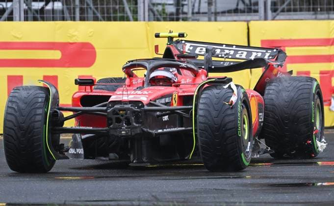 June 17, 2023, Montreal, PQ, Canada: Ferrari driver Carlos Sainz of Spain sits in his car after crashing during the third practice session at the Canadian Grand Prix in Montreal, Saturday, June 17, 2023. Carlos Sainz,  - ZUMAc35_ 20230617_zaf_c35_029 Copyright: xGrahamxHughesx