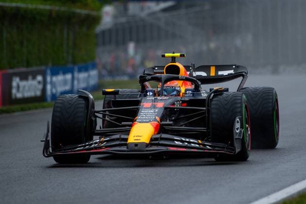 Sergio Checo Perez MEX, Oracle Red Bull Racing, 11 in RB19 in the rain, CAN, Formula 1 World Championship, Canadian Grand Prix, Circuit de Gilles Villeneuve Montreal, Free Practice, 17 06 2023 CAN, Formula 1 World Championship, Canadian Grand Prix, Circuit de Gilles Villeneuve Montreal, Free Practice, 17 06 2023 Montreal Copyright: xEibner Memmlerx EP_MMR