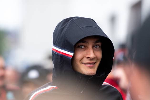 George Russell UK, Mercedes AMG Petronas F1 Team, 63 with hood, CAN, Formula 1 World Championship, Canadian Grand Prix, Circuit de Gilles Villeneuve Montreal, Free Practice, 17 06 2023 CAN, Formula 1 World Championship, Canadian Grand Prix, Circuit de Gilles Villeneuve Montreal, Free Practice, 17 06 2023 Montreal Copyright: xEibner Memmlerx EP_MMR