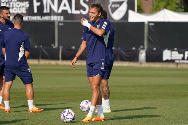 Mateo Retegui (Italy) during Training session for the Italia team, football UEFA Nations League match in Enschede, Netherlands, June 17 2023  Copyright: xEmmanuelexMastrodonato IPAxSportx xx 0 IPA_IPA38696535