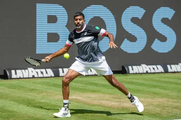 Rohan Bopanna IND BOSS Open ATP 250 Stuttgart 2023 Semifinals, Sports, Tennis, BOSS Open, ATP 250, Stuttgart, Tennis Tournament, Professional Sport, Tennis Competition, Tennis Player, Tennis Court, Tennis Match, Sport Event, Lawn Tournament, ATP Tour, Tennis Tournament in Stuttgart, 17 06 2023, Stuttgart Weissenhof , DEU BOSS Open ATP 250 Stuttgart 2023 Semifinals, 17 06 2023, Stuttgart Weissenhof , DEU Stuttgart Copyright: xSandyxDinkelackerx EP_SDR