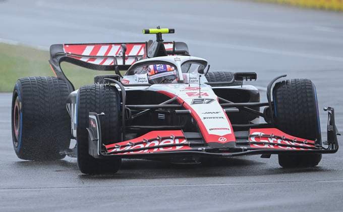 June 17, 2023, Montreal, PQ, Canada: Haas driver Nico Hulkenberg of Germany, takes a turn at the Senna corner during the third practice session at the Canadian Grand Prix in Montreal, Saturday, June 17, 2023. Nico Hulkenberg,  - ZUMAc35_ 20230617_zaf_c35_071 Copyright: xGrahamxHughesx