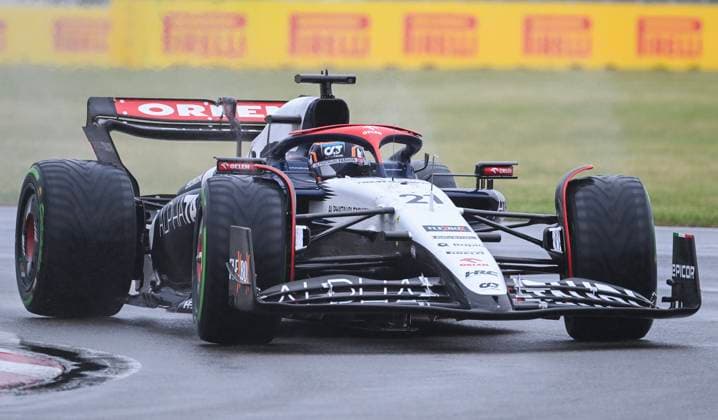 June 17, 2023, Montreal, PQ, Canada: AlphaTauri driver Nyck De Vries of the Netherlands, takes a turn at the Senna corner during the third practice session at the Canadian Grand Prix in Montreal, Saturday, June 17, 2023. Nyck De Vries,  - ZUMAc35_ 20230617_zaf_c35_074 Copyright: xGrahamxHughesx