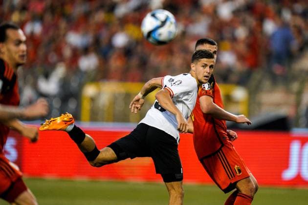 SOCCER - UEFA EURO, EM, Europameisterschaft,Fussball 2024 Quali, BEL vs AUT BRUSSELS,BELGIUM,17.JUN.23 - SOCCER - European Qualifiers 2024, OEFB international match, Länderspiel, Nationalmannschaft Belgium vs Austria. Image shows Christoph Baumgartner (AUT).  GEPAxpictures xJohannesxFriedl