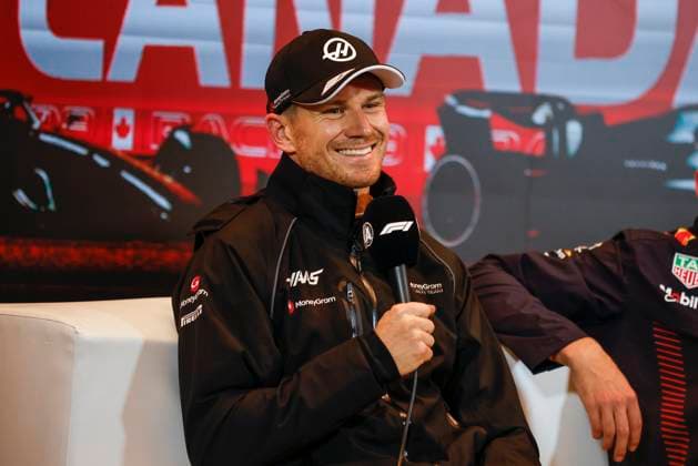 HULKENBERG Nico (ger), Haas F1 Team VF-23 Ferrari, portrait press conference, PK, Pressekonferenz during the Formula 1 Pirelli Grand Prix du Canada, 8th round of the 2023 Formula One World Championship, WM, Weltmeisterschaft from June 16 to 18, 2023 on the Circuit Gilles Villeneuve, in MontrÃ al, Canada - F1 - CANADIAN GRAND PRIX 2023 DPPI Panoramic  00123020__R5_0121
