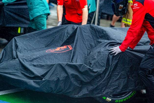 June 17, 2023, Montreal, Quebec, Canada: Scuderia Ferrari covered.during Qualify session on Saturday 17th June - FORMULA 1 PIRELLI GRAND PRIX DU CANADA 2023 - from 15th to 18th June 2023 at Circuit Gilles Villeneuve, Montreal, Quebec, Canada Montreal Canada - ZUMAm217 20230617_zsp_m217_058 Copyright: xAlessioxDexMarcox