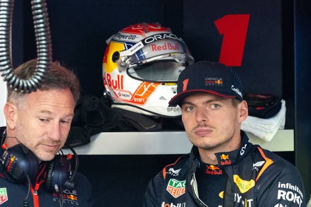 Christian Horner GBR, Oracle Red Bull Racing , 1 Max Verstappen NLD, Oracle Red Bull Racing , F1 Grand Prix of Canada at Circuit Gilles Villeneuve on June 17, 2023 in Montreal, Canada Photo by HOCH ZWEI Montreal Canada