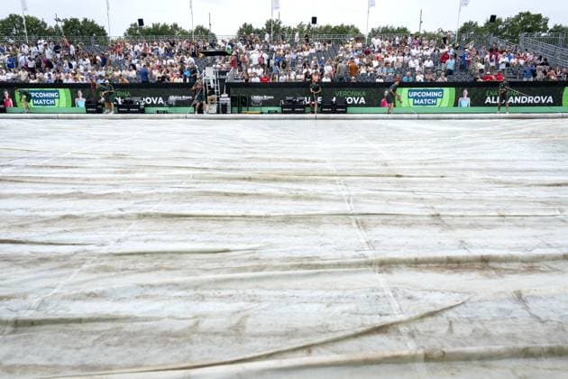 ROSMALEN - Due to the rain, the final of the Libema Open tennis tournament in Rosmalen has been postponed. AP SANDER KING xVIxANPxSportx xxANPxIVx 471893577 originalFilename: 471893577.jpg