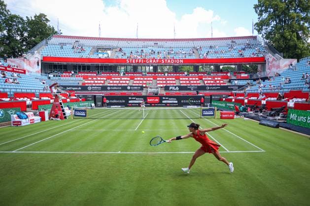 Elina AVANESYAN in front and Laura SIEGEMUND GER at Steffi Graf Stadium, bett1open presented by ecotrans Group, Berlin, LTTC Rot Weiß Berlin, 18 06 2023, Copyright: xClaudioxGärtnerx