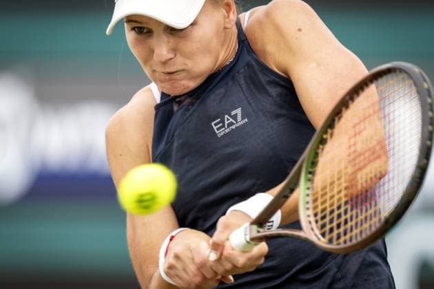 ROSMALEN - Veronika Kudermetova (RUS) in action against Ekaterina Alexandrova (RUS) during the final of the Libema Open tennis tournament in Rosmalen. AP SANDER KING xVIxANPxSportx xxANPxIVx 471899530 originalFilename: 471899530.jpg