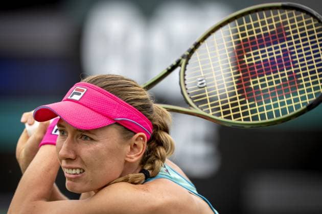 ROSMALEN - Ekaterina Alexandrova (RUS) in action against Veronika Kudermetova (RUS) during the final of the Libema Open tennis tournament in Rosmalen. AP SANDER KING xVIxANPxSportx xxANPxIVx 471900116 originalFilename: 471900116.jpg